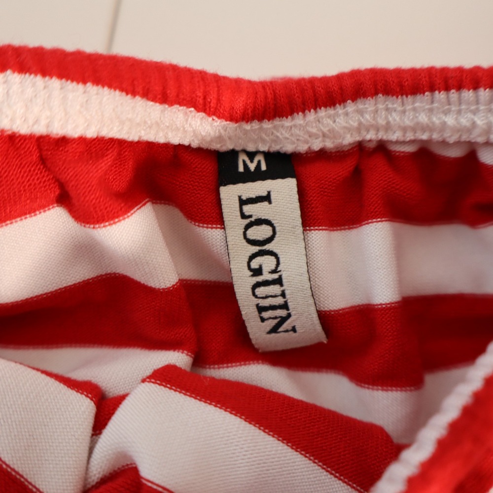 Loguin Cherry Red Ruffle Collar Top Size M - Picture 2 of 5